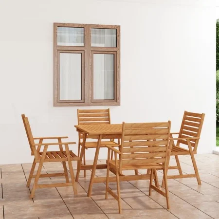 5-teiliges Garten-Essset aus massivem Akazienholz von vidaXL, Gartensets - Ref: Foro24-3057843, Preis: 381,60 €, Rabatt: %