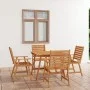 5-teiliges Garten-Essset aus massivem Akazienholz von vidaXL, Gartensets - Ref: Foro24-3057843, Preis: 381,60 €, Rabatt: %