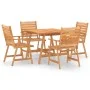 5-teiliges Garten-Essset aus massivem Akazienholz von vidaXL, Gartensets - Ref: Foro24-3057843, Preis: 381,60 €, Rabatt: %