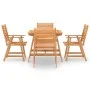 5-teiliges Garten-Essset aus massivem Akazienholz von vidaXL, Gartensets - Ref: Foro24-3057843, Preis: 381,60 €, Rabatt: %