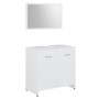 Badezimmermöbelset 4-teilig aus weißem Sperrholz von vidaXL, Badezimmermöbel - Ref: Foro24-3056880, Preis: 178,04 €, Rabatt: %