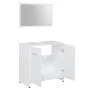 Badezimmermöbelset 4-teilig aus weißem Sperrholz von vidaXL, Badezimmermöbel - Ref: Foro24-3056880, Preis: 173,99 €, Rabatt: %