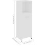 Conjunto de muebles de baño 4 pzas madera contrachapada blanco