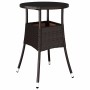 Conjunto de Comedor de Jardín 5 pcs Marrón Poliratán