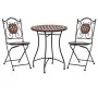 Mesa y sillas de bistró 3 piezas con mosaico cerámica terracota de vidaXL, Conjuntos de jardín - Ref: Foro24-279689, Precio: ...