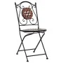 Bistro table and chairs 3-piece set with terracotta ceramic mosaic. by vidaXL, Garden sets - Ref: Foro24-279689, Price: 232,7...