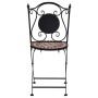 3-teiliger Bistrotisch und Stühle mit Terrakotta-Keramik-Mosaik von vidaXL, Gartensets - Ref: Foro24-279689, Preis: 233,22 €,...