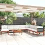 Gartenmöbel 9 Stk. cremefarbene Kissen massives Akazienholz von vidaXL, Gartensets - Ref: Foro24-3057896, Preis: 909,54 €, Ra...
