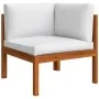 9-piece garden furniture set with cream cushions made of solid acacia wood. by vidaXL, Garden sets - Ref: Foro24-3057896, Pri...