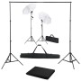 Photo studio kit with backdrop, lamps and umbrella by vidaXL, Flashes and studio lighting - Ref: Foro24-3055088, Price: 147,6...
