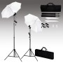 Photo studio kit with backdrop, lamps and umbrella by vidaXL, Flashes and studio lighting - Ref: Foro24-3055088, Price: 147,6...