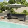 6-teiliges Gartenmöbel-Set und graue synthetische Rattankissen von vidaXL, Gartensets - Ref: Foro24-3056964, Preis: 584,16 €,...