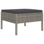 6-teiliges Gartenmöbel-Set und graue synthetische Rattankissen von vidaXL, Gartensets - Ref: Foro24-3056964, Preis: 507,40 €,...