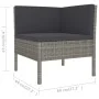 6-piece garden furniture set and gray synthetic rattan cushions by vidaXL, Garden sets - Ref: Foro24-3056964, Price: 584,16 €...