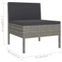6-piece garden furniture set and gray synthetic rattan cushions by vidaXL, Garden sets - Ref: Foro24-3056964, Price: 584,16 €...