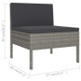 6-teiliges Gartenmöbel-Set und graue synthetische Rattankissen von vidaXL, Gartensets - Ref: Foro24-3056964, Preis: 507,40 €,...