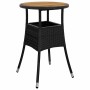 Conjunto de Comedor de Jardín 5 pcs Negro Poliratán