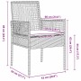 Conjunto de Comedor de Jardín 3 pcs Gris Poliratán