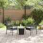 Juego Bistro de Jardín 3 pcs Negro Poliratán