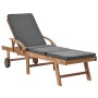 Sonnenliegen mit Kissen, 2 Stück, massives dunkelgraues Teakholz von vidaXL, Liegen - Ref: Foro24-3054634, Preis: 578,55 €, R...