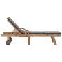 Sonnenliegen mit Kissen, 2 Stück, massives dunkelgraues Teakholz von vidaXL, Liegen - Ref: Foro24-3054634, Preis: 578,55 €, R...