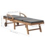 Sonnenliegen mit Kissen, 2 Stück, massives dunkelgraues Teakholz von vidaXL, Liegen - Ref: Foro24-3054634, Preis: 578,55 €, R...