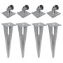Pole stakes pins 4 units steel by vidaXL, fence posts - Ref: Foro24-3057511, Price: 61,82 €, Discount: %
