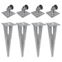 Pole stakes pins 4 units steel by vidaXL, fence posts - Ref: Foro24-3057511, Price: 58,39 €, Discount: %