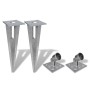 Pole stakes pins 4 units steel by vidaXL, fence posts - Ref: Foro24-3057511, Price: 61,82 €, Discount: %