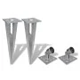 Pole stakes pins 4 units steel by vidaXL, fence posts - Ref: Foro24-3057511, Price: 58,39 €, Discount: %