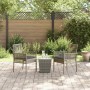 Juego Bistro de Jardín 3 pcs Gris Poliratán