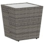 Juego Bistro de Jardín 3 pcs Gris Poliratán