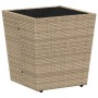Juego Bistro de Jardín 3 pcs Beige Poliratán