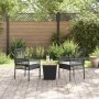 Juego Bistro de Jardín 3 pcs Negro Poliratán