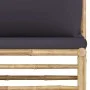7-teiliges Gartenmöbel-Set aus Bambus mit dunkelgrauen Kissen von vidaXL, Gartensets - Ref: Foro24-3058248, Preis: 747,30 €, ...