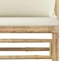 Gartenmöbel-Set 4-teilig aus Bambus und cremeweißen Kissen von vidaXL, Gartensets - Ref: Foro24-3058205, Preis: 462,86 €, Rab...