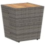 Juego Bistro de Jardín 3 pcs Gris Poliratán