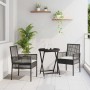 Juego Bistro de Jardín 3 pcs Negro Poliratán