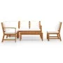 Gartenmöbel 5 Stück cremefarbene Kissen aus massivem Akazienholz von vidaXL, Gartensets - Ref: Foro24-3057770, Preis: 587,85 ...