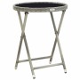 Juego Bistro de Jardín 3 pcs Gris Poliratán