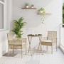 Juego Bistro de Jardín 3 pcs Beige Poliratán