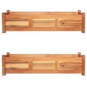 Raised garden beds 2 pcs acacia wood 100x30x25 cm by vidaXL, Pots and planters - Ref: Foro24-3057522, Price: 169,71 €, Discou...