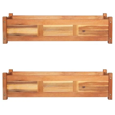 Hochbeete 2 Stück Akazienholz 100x30x25 cm von vidaXL, Töpfe und Pflanzgefäße - Ref: Foro24-3057522, Preis: 165,73 €, Rabatt: %