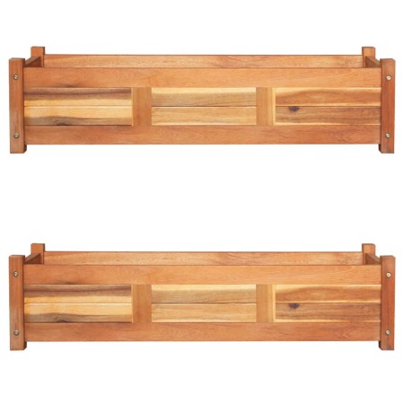 Hochbeete 2 Stück Akazienholz 100x30x25 cm von vidaXL, Töpfe und Pflanzgefäße - Ref: Foro24-3057522, Preis: 169,71 €, Rabatt: %