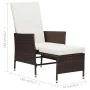 3-teiliges Gartenmöbel-Set und braune synthetische Rattankissen von vidaXL, Gartensets - Ref: Foro24-3059372, Preis: 302,00 €...