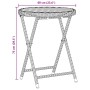 Juego Bistro de Jardín 3 pcs Gris Poliratán