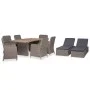 9-piece synthetic rattan garden dining set in brown color. by vidaXL, Garden sets - Ref: Foro24-3057802, Price: 1,00 €, Disco...