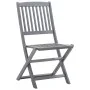 9-piece solid acacia wood garden dining set in gray. by vidaXL, Garden sets - Ref: Foro24-3057875, Price: 510,70 €, Discount: %