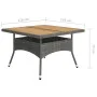 Garden dining set 9 pieces PE rattan and gray acacia wood by vidaXL, Garden sets - Ref: Foro24-3058343, Price: 633,62 €, Disc...
