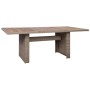 Set de comedor jardín 9 pzas y cojines ratán sintético marrón